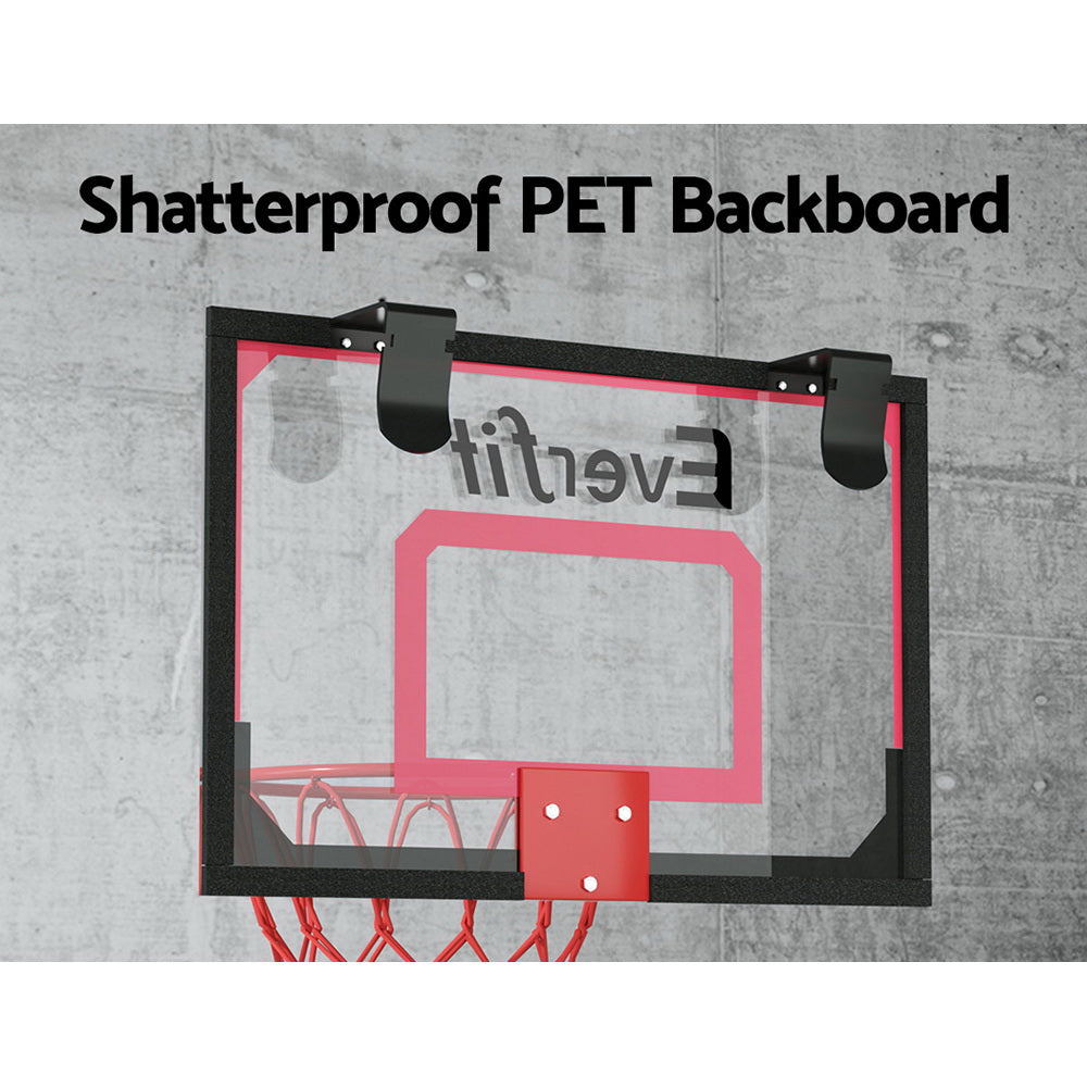 Everfit 23inches Mini Basketball Hoop Backboard Door Wall Mounted Sports Kids Red