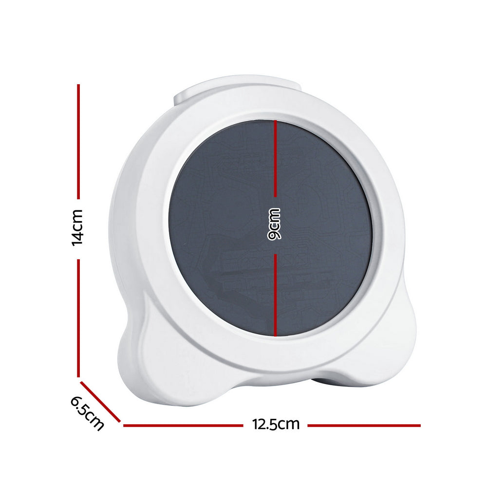 Artiss 3.8inches Digital Day Clock Calendar Alarm LCD Display White