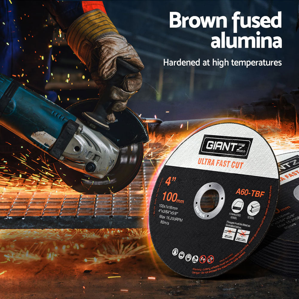 Giantz 200-Piece Cutting Discs 4inches 100mm,Giantz 200pcs 4inches Cutting Discs 100mm Angle Grinder Thin Cut Off Wheel for Metal