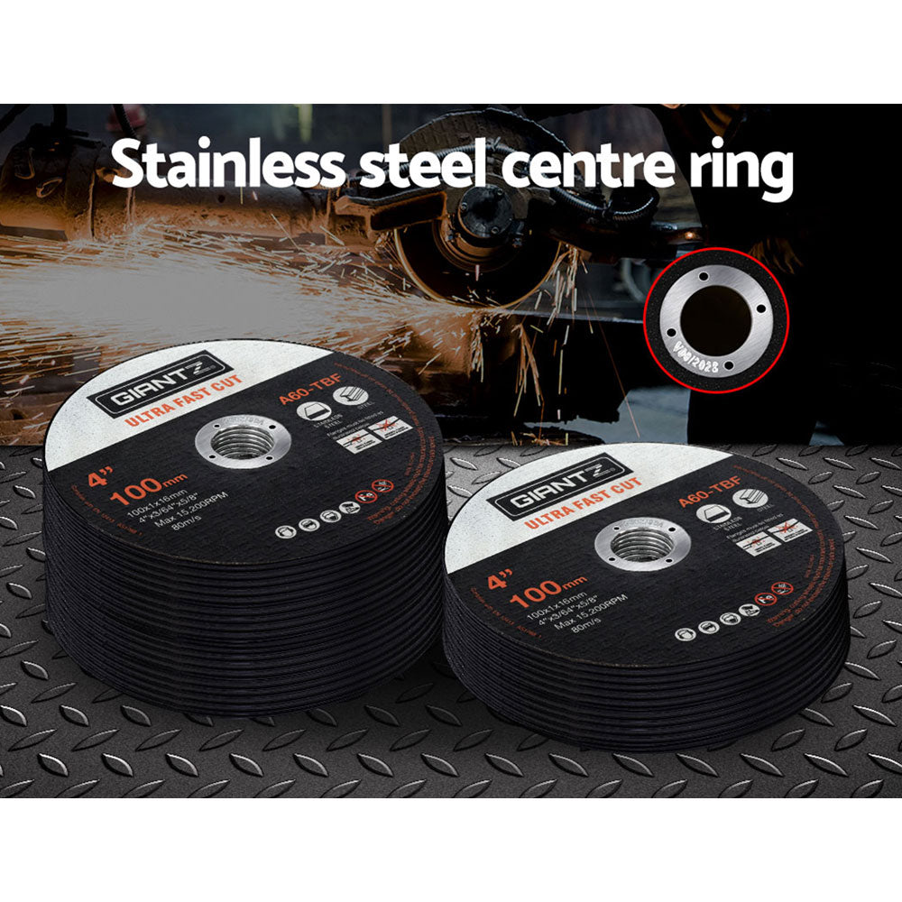 Giantz 200-Piece Cutting Discs 4inches 100mm,Giantz 200pcs 4inches Cutting Discs 100mm Angle Grinder Thin Cut Off Wheel for Metal