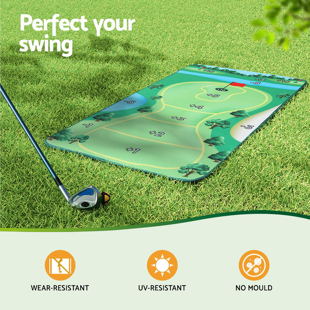 Everfit Golf Chipping Game Mat Indoor Outdoor Practice脗聽Training Aid Set