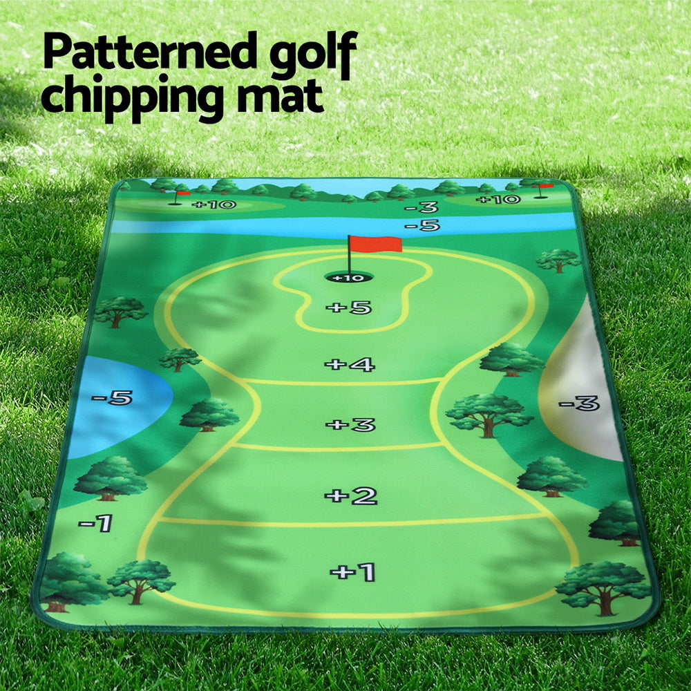 Everfit Golf Chipping Game Mat Indoor Outdoor Practice脗聽Training Aid Set