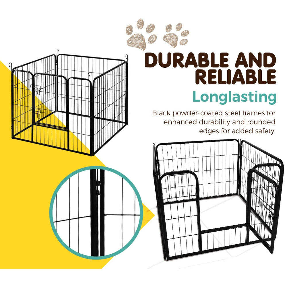 i.Pet 24inches 8 Panel Dog Playpen Pet Exercise Cage Enclosure Fence Play Pen