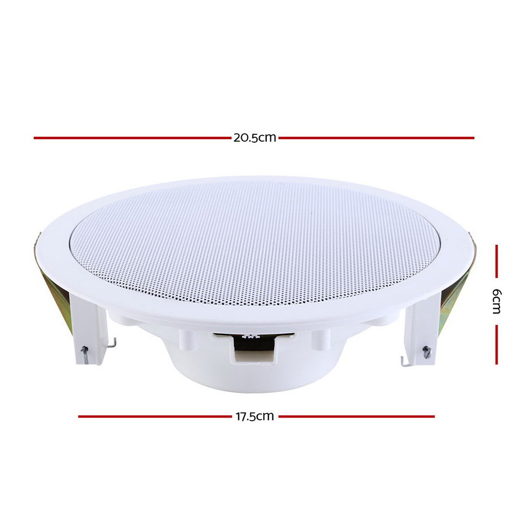 2 x 6inches In Ceiling Speakers Home 80W Speaker Theatre Stereo Outdoor Multi Room