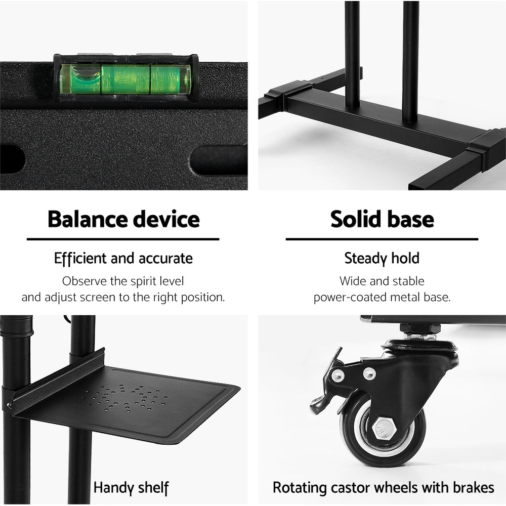 Artiss Mobile TV Stand for 23inches-65inches TVs Mount Bracket Portable Solid Trolley Cart