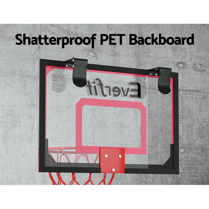 Everfit 23inches Mini Basketball Hoop Backboard Door Wall Mounted Sports Kids Red