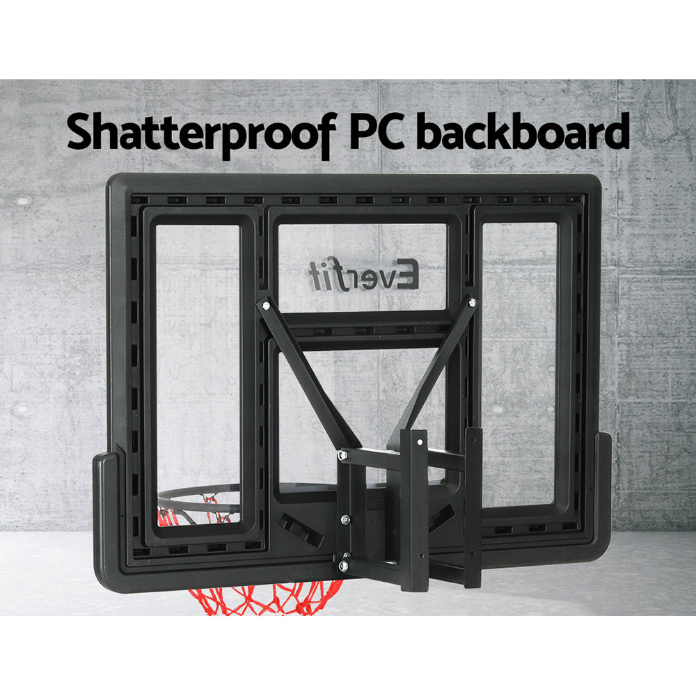 Everfit 45inches Basketball Hoop Backboard Wall Mounted Ring Net Sports Pro System