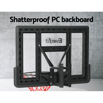 Everfit 45inches Basketball Hoop Backboard Wall Mounted Ring Net Sports Pro System