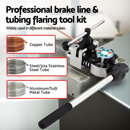 Giantz 45掳 Brake Line Flaring Tool Kit for 3/16inches-3/8inches Tubing with Cutter