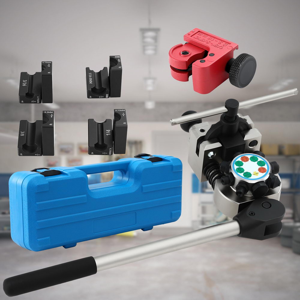 Giantz 45掳 Brake Line Flaring Tool Kit for 3/16inches-3/8inches Tubing with Cutter
