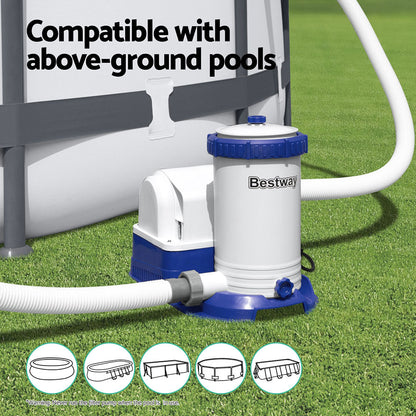 Bestway Pool Pump Cartridge Filter 2500GPH 9463L/H Flowclear鈩�Filters Cleaner
