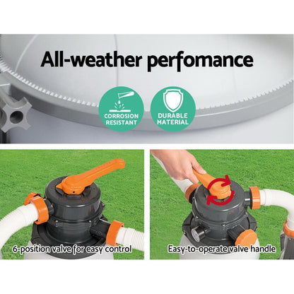 Bestway Pool Pump Sand Filter 1500GPH 5678L/H Pools Flowclear鈩�Filters
