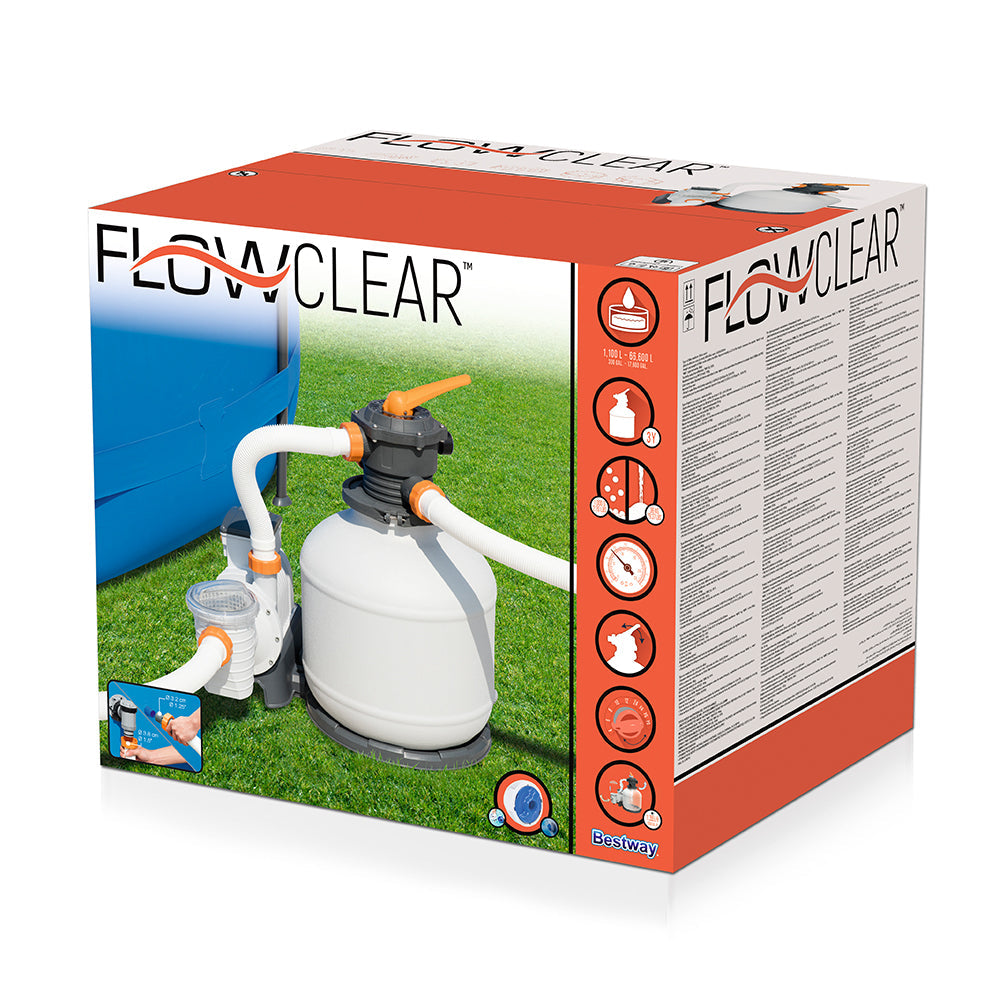 Bestway Pool Pump Sand Filter 3000GPH 11355L/H Pools Flowclear鈩�Filters