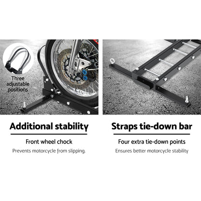 Giantz Motorcycle Motorbike Carrier Rack Arm Dirt Bike Ramp 2inchesTowbar Steel Black,Giantz Motorcycle Motorbike Carrier Rack Arm Dirt Bike Ramp 2inchesTowbar Steel Black