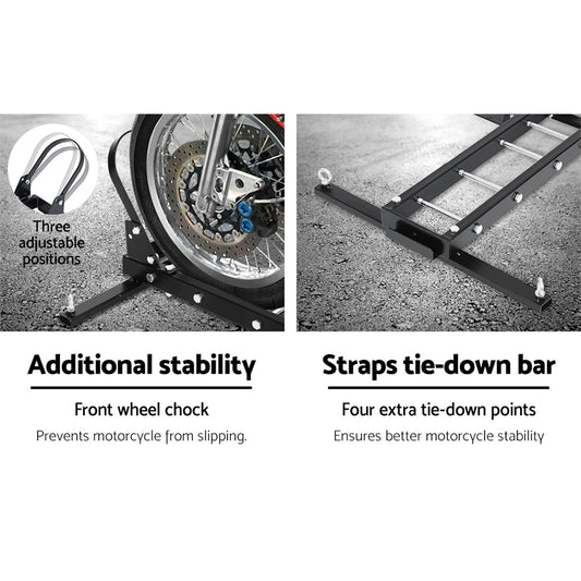 Giantz Motorcycle Motorbike Carrier Rack Arm Dirt Bike Ramp 2inchesTowbar Steel Black,Giantz Motorcycle Motorbike Carrier Rack Arm Dirt Bike Ramp 2inchesTowbar Steel Black