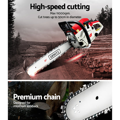 Giantz Chainsaw Petrol 62CC 20inches Bar Commercial E-Start Pruning Chain Saw,Giantz Chainsaw Petrol 62CC 20inches Bar Commercial E-Start Pruning Chain Saw 4.5HP