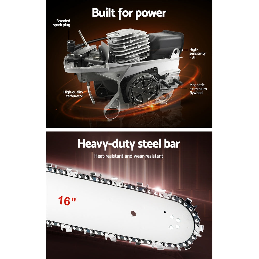 Giantz Chainsaw Petrol 45CC 16inches Bar Commercial E-Start Pruning Chain Saw,Giantz Chainsaw Petrol 45CC 16inches Bar Commercial E-Start Pruning Chain Saw 3.5HP