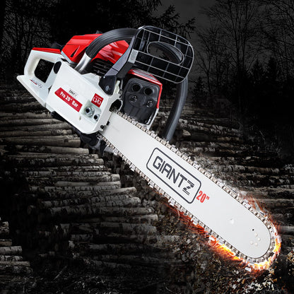 Giantz Chainsaw Petrol 52CC 20inches Bar Commercial E-Start Pruning Chain Saw White,Giantz Chainsaw Petrol 52CC 20inches Bar Commercial E-Start Pruning Chain Saw White