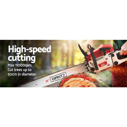 Giantz Chainsaw Petrol 72CC 24inches Bar Commercial E-Start Pruning Chain Saw,Giantz Chainsaw Petrol 72CC 24inches Bar Commercial E-Start Pruning Chain Saw 5.5HP