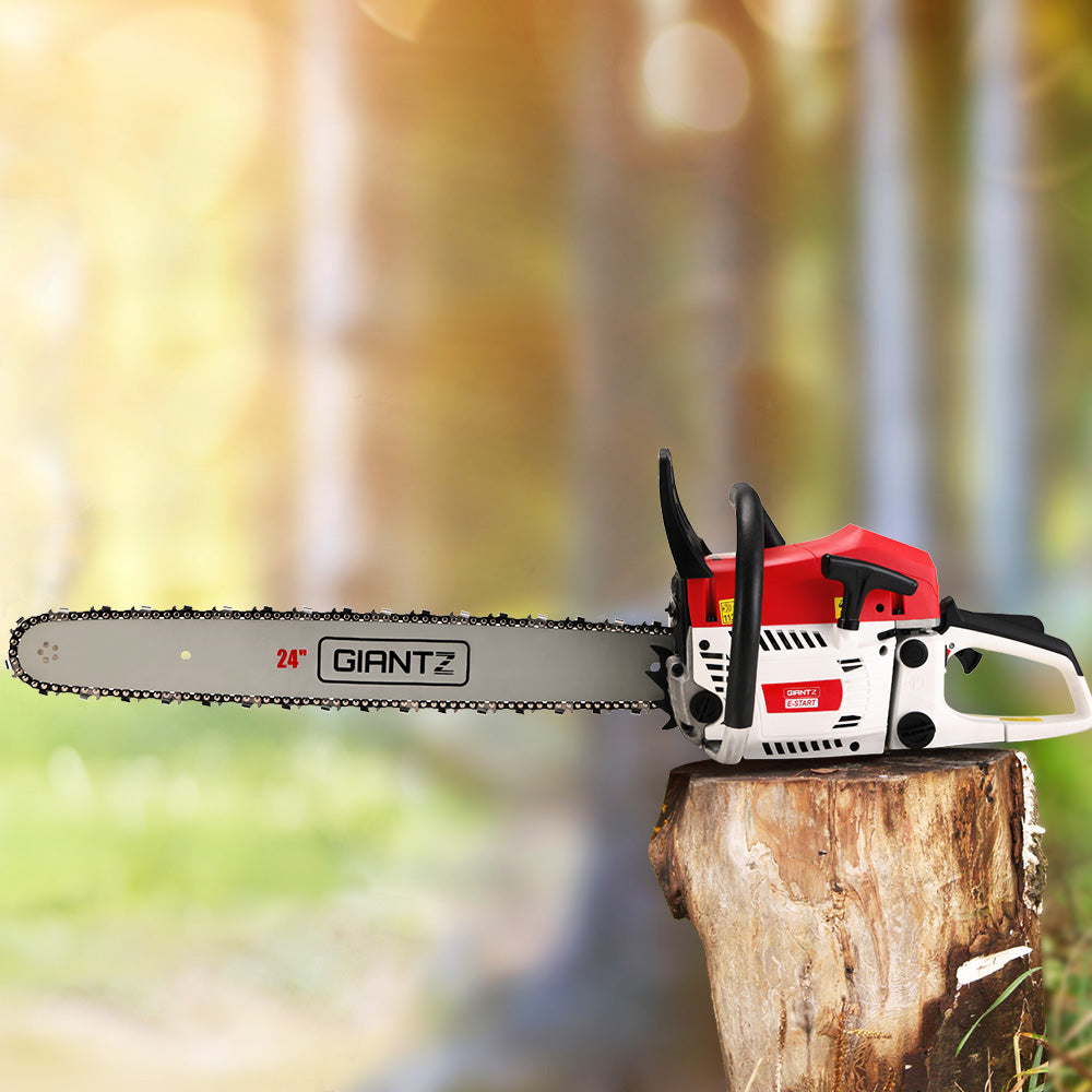 Giantz Chainsaw Petrol 72CC 24inches Bar Commercial E-Start Pruning Chain Saw,Giantz Chainsaw Petrol 72CC 24inches Bar Commercial E-Start Pruning Chain Saw 5.5HP