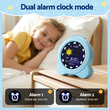 Artiss 3.8inches Digital Day Clock Calendar Alarm LCD Display Blue