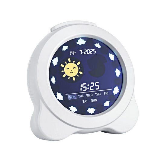 Artiss 3.8inches Digital Day Clock Calendar Alarm LCD Display White