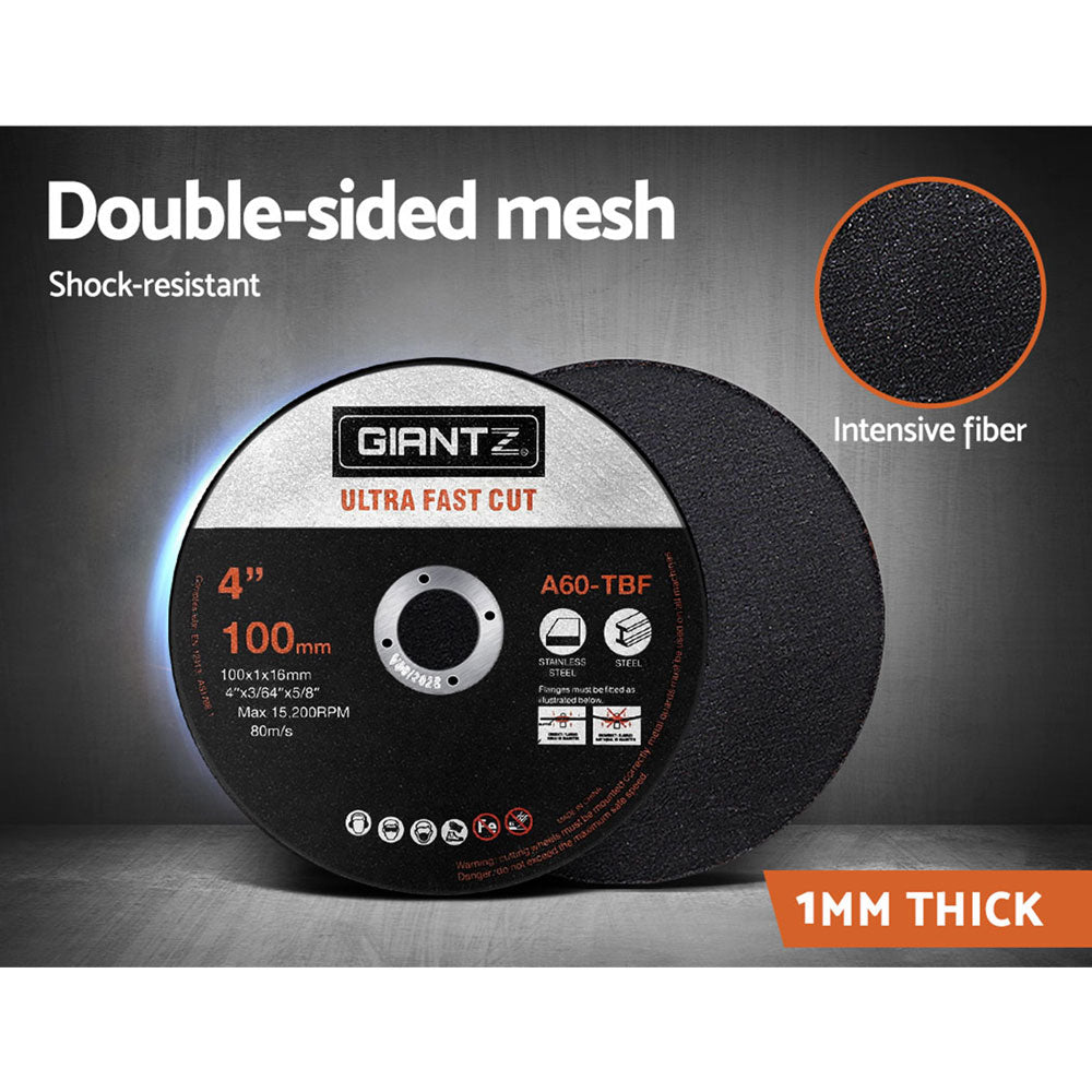 Giantz 200-Piece Cutting Discs 4inches 100mm,Giantz 200pcs 4inches Cutting Discs 100mm Angle Grinder Thin Cut Off Wheel for Metal