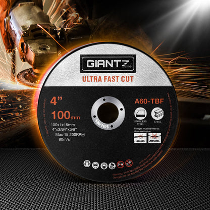 Giantz 200-Piece Cutting Discs 4inches 100mm,Giantz 200pcs 4inches Cutting Discs 100mm Angle Grinder Thin Cut Off Wheel for Metal