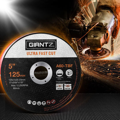Giantz 50-Piece Cutting Discs 5inches 125mm Angle Grinder Thin Cut Off Wheel Metal