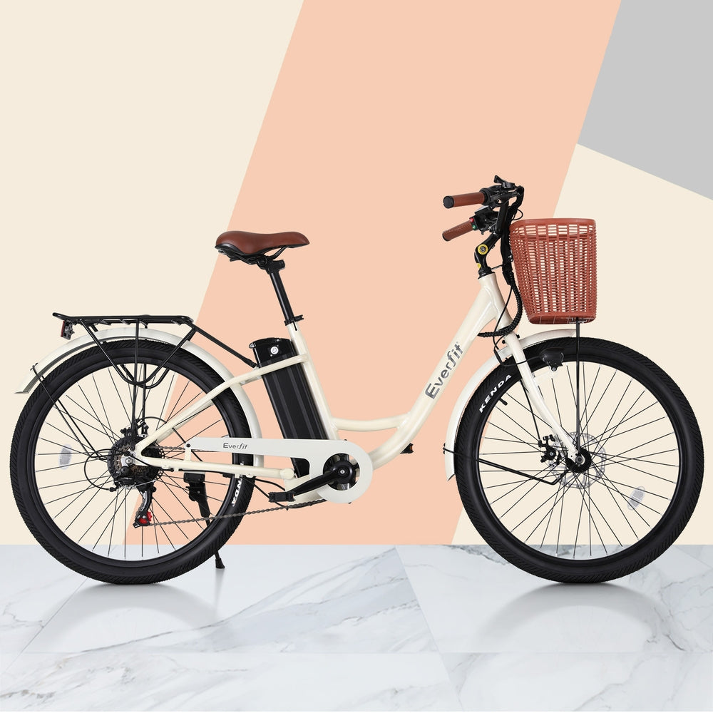 Everfit 26inches Electric Bike City Bicycle eBike e-Bike Commuter w/ Battery WH