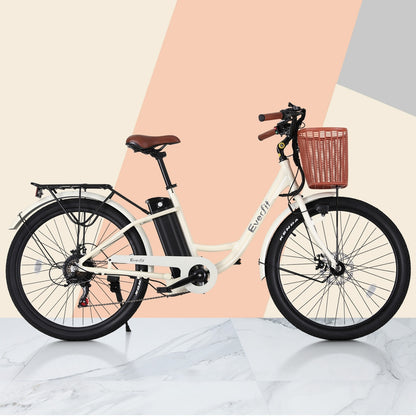 Everfit 26inches Electric Bike City Bicycle eBike e-Bike Commuter w/ Battery WH