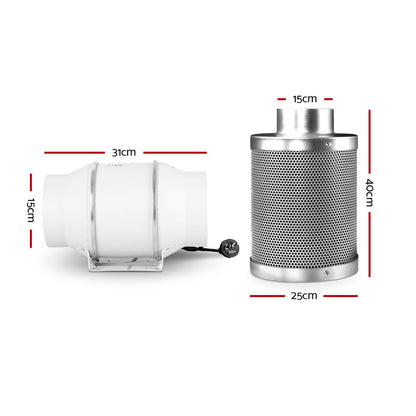 Greenfingers 6inchesVentilation Kit Fan Grow Tent Kit Carbon Filter Duct Speed Controlled,Greenfingers 6inchesVentilation Kit Fan Grow Tent Carbon Filter Duct Speed Controlled