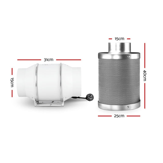 Greenfingers 6inchesVentilation Kit Fan Grow Tent Kit Carbon Filter Duct Speed Controlled,Greenfingers 6inchesVentilation Kit Fan Grow Tent Carbon Filter Duct Speed Controlled