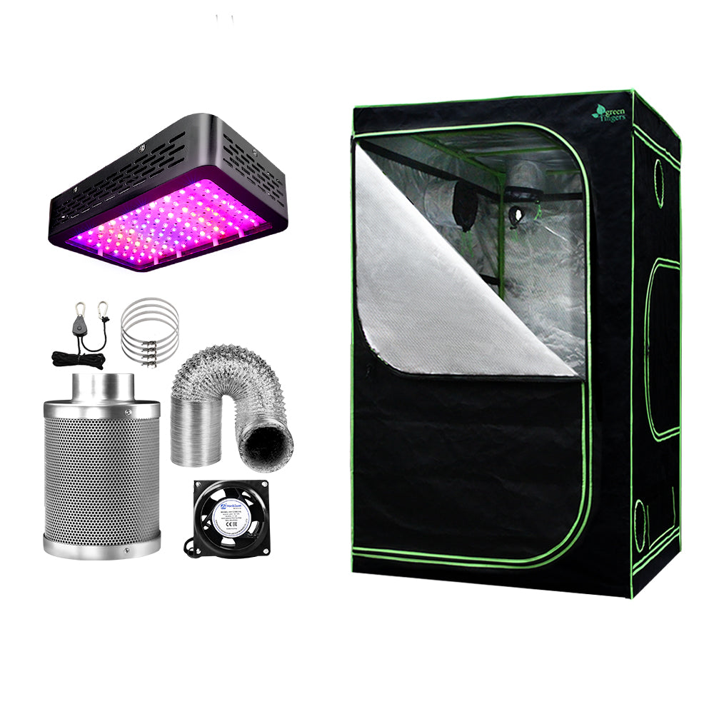 Green Fingers Grow Tent Light Kit 120x120x200CM 1000W LED 6inches Vent Fan,Green Fingers Grow Tent Light Kit LED 1000W Full Spectrum 6inches Vent 120x120x200CM