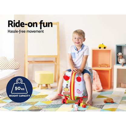 Wanderlite 17inches Kids Ride On Luggage Children Suitcase Trolley Travel Zoo