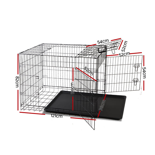i.Pet 48inches Dog Cage Crate Large Kennel 3 Doors