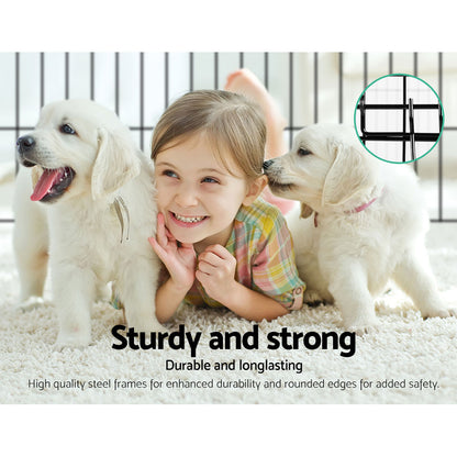 i.Pet 2x24inches 8 Panel Dog Playpen Pet Fence Exercise Cage Enclosure Play Pen