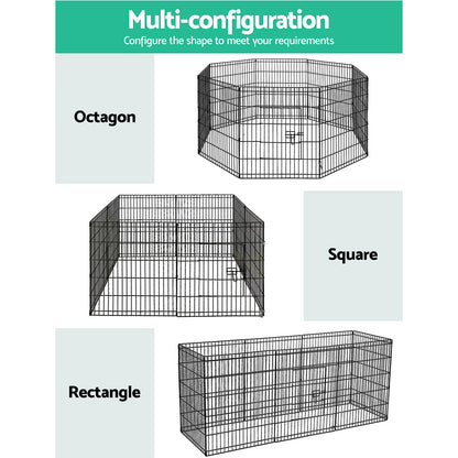i.Pet 30inches 8 Panel Dog Playpen Pet Fence Exercise Cage Enclosure Play Pen