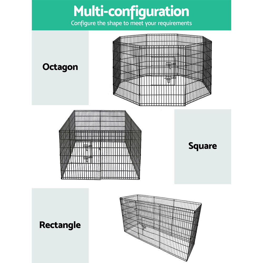 i.Pet 2x36inches 8 Panel Dog Playpen Pet Fence Exercise Cage Enclosure Play Pen