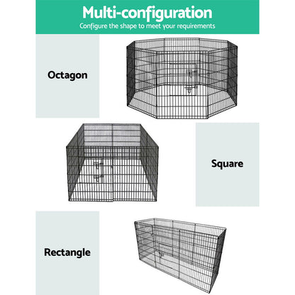i.Pet 2x36inches 8 Panel Dog Playpen Pet Fence Exercise Cage Enclosure Play Pen