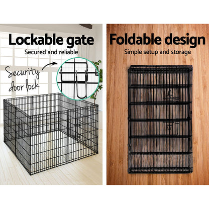 i.Pet 2x36inches 8 Panel Dog Playpen Pet Fence Exercise Cage Enclosure Play Pen