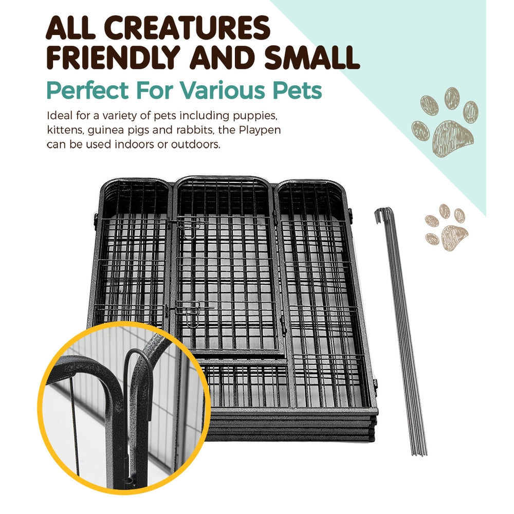 i.Pet 40inches 8 Panel Dog Playpen Pet Exercise Cage Enclosure Fence Play Pen
