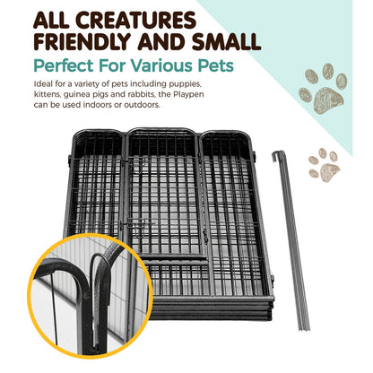 i.Pet 40inches 8 Panel Dog Playpen Pet Exercise Cage Enclosure Fence Play Pen
