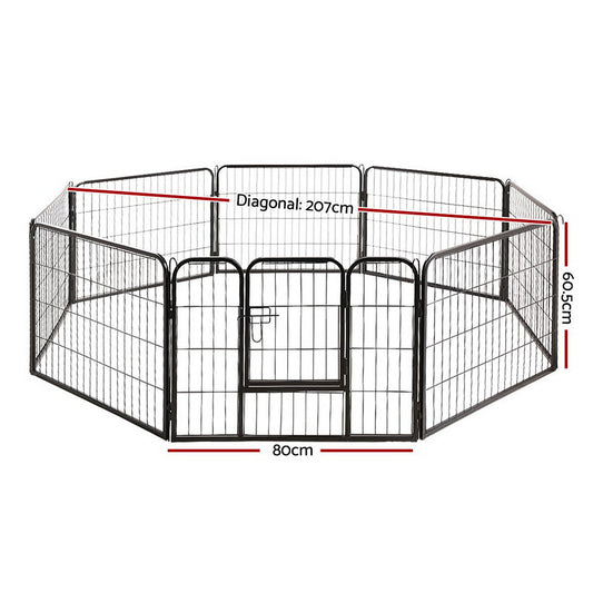 i.Pet 24inches 8 Panel Dog Playpen Pet Exercise Cage Enclosure Fence Play Pen