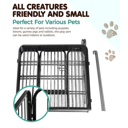 i.Pet 32inches 8 Panel Dog Playpen Pet Exercise Cage Enclosure Fence Play Pen
