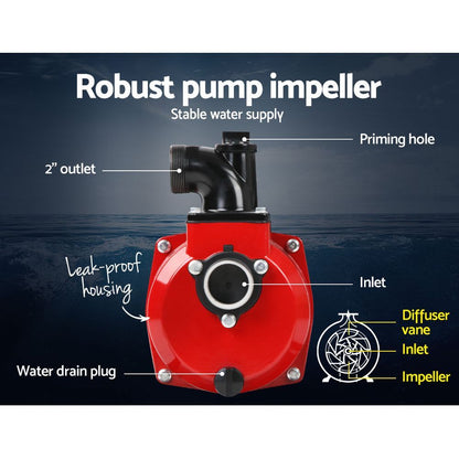Giantz Petrol Water Pump 2inches Transfer High Flow Fire Fighting Irrigation