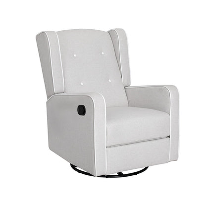 Artiss Recliner Armchair 360锟�Swivel Grey Fabric