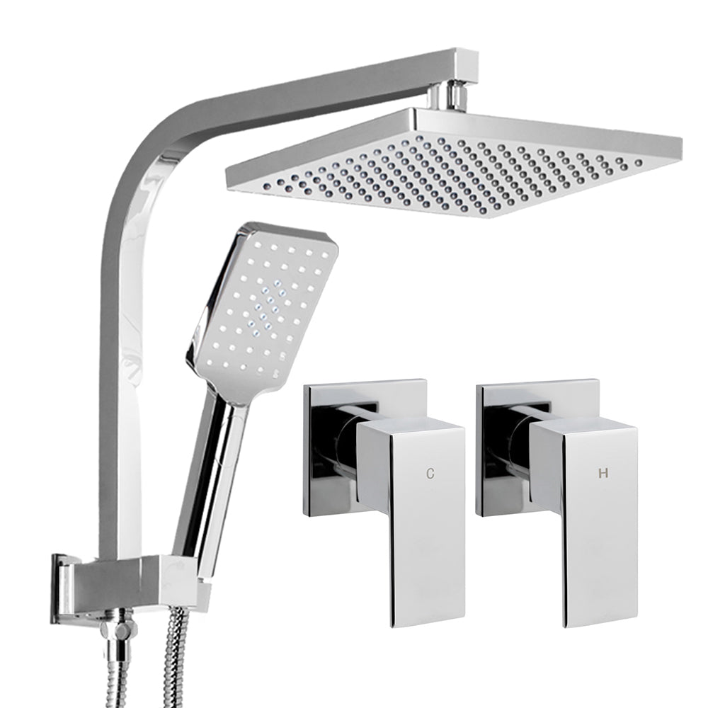 Cefito 8'' Rain Shower Head Set Handheld Square High Pressure wins Tap锟紺hrome