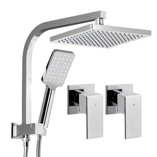 Cefito 8'' Rain Shower Head Set Handheld Square High Pressure wins Tap锟紺hrome