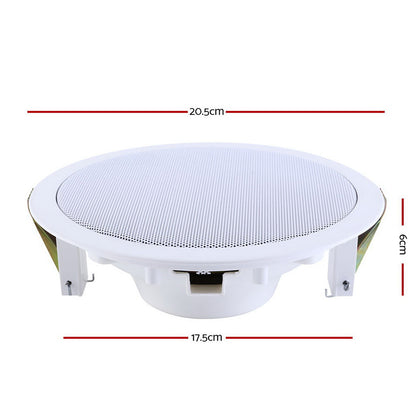 2 x 6inches In Ceiling Speakers Home 80W Speaker Theatre Stereo Outdoor Multi Room